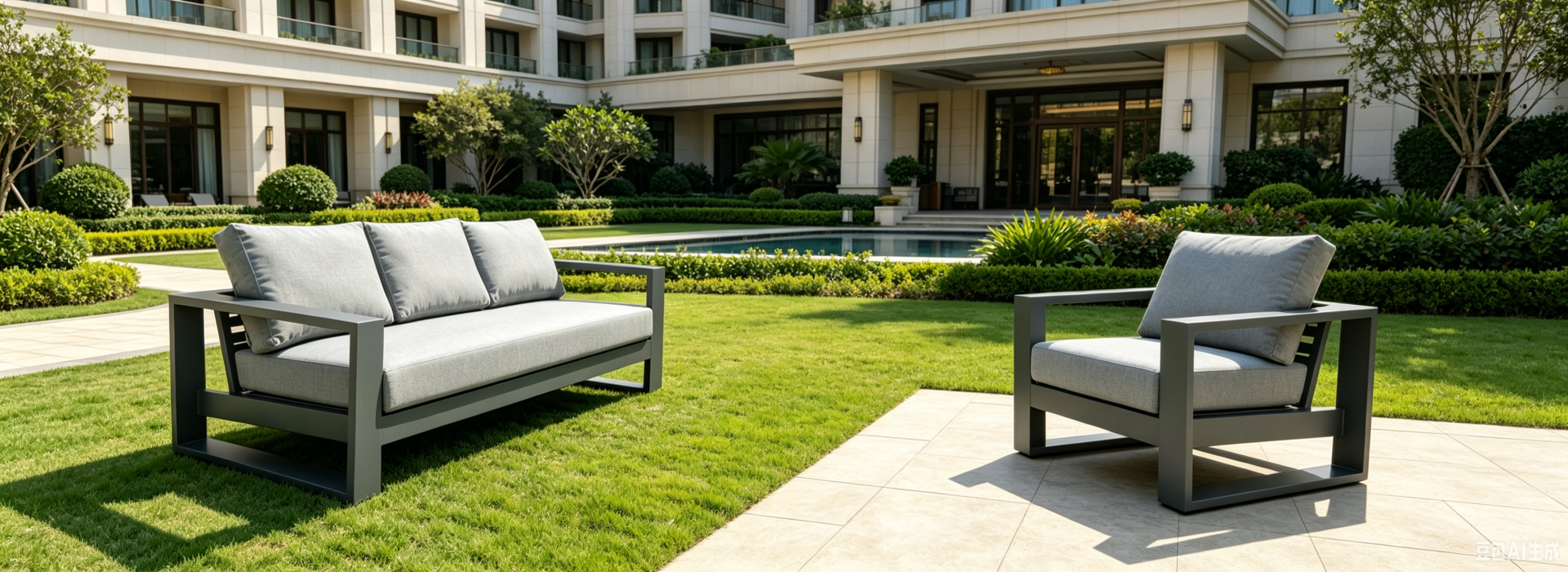 Milan Garden Aluminium Sofa